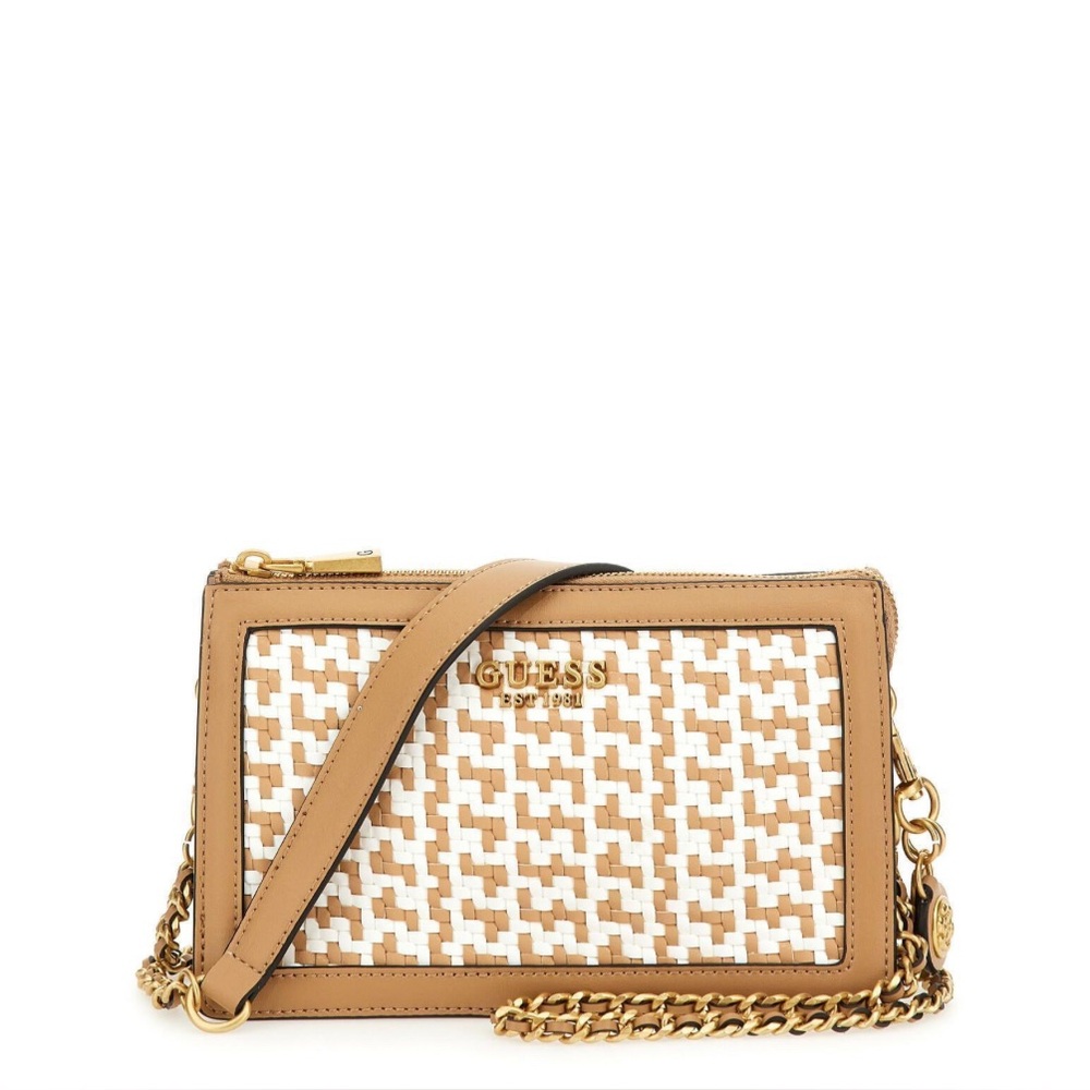 Women's multi-compartment shoulder bag Guess with bag charms